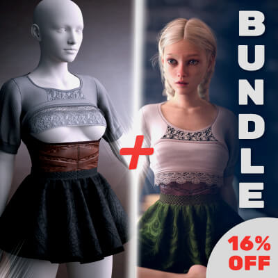Lania &amp Lania Outfit Bundle for Genesis 8 Female