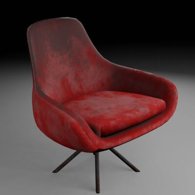Red Chair - 3D Model by Rilyrobo