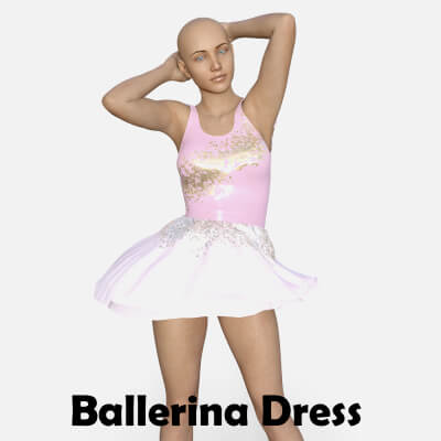 Ballerina Outfit for Genesis 8 Female
