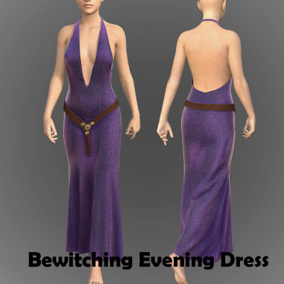 Bewitching Evening Dress for Genesis 8 Female