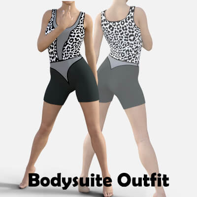 Bodysuite Workout Outfit for Genesis 8 Female