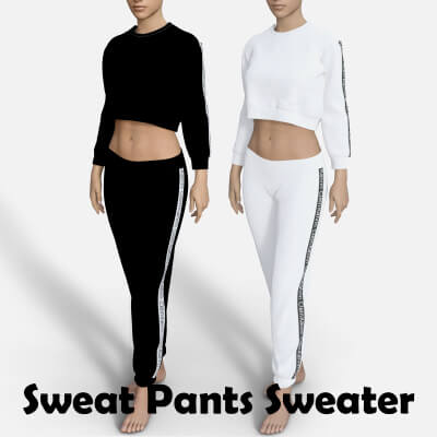 Kc Sweat Pants and Sweater for Genesis 8 Female