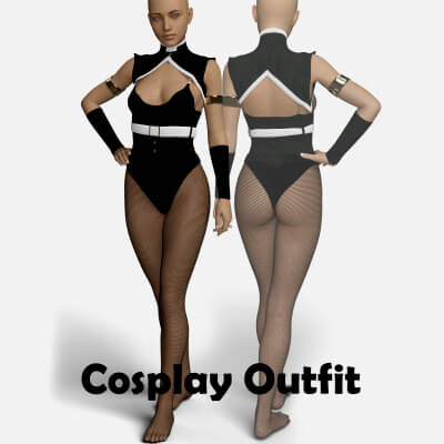 Cosplay Dress Bunny Officer for Genesis 8 Female