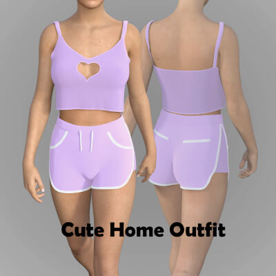 Cute Home Outfit for Genesis 8 Female