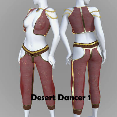 Desert Dancer 1 Outfit for Genesis 9