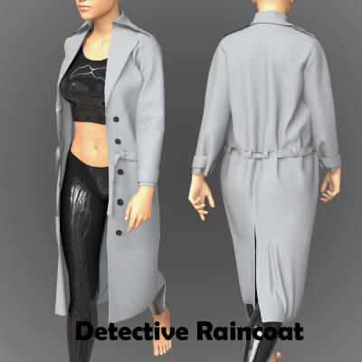 Detective Raincoat for Genesis 8 Female