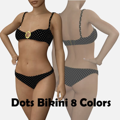 Dots Bikini for Genesis 8 Female by RN95