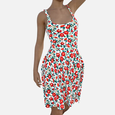 Dress Summer Flowers for Genesis 8 Female