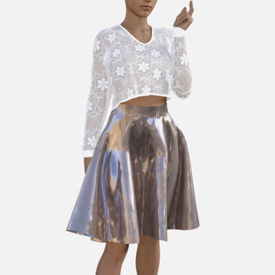 Dress With Transparent Top Genesis 8 Female
