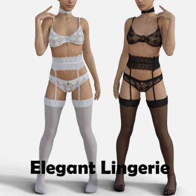 Elegant Lingerie for Genesis 8 Female