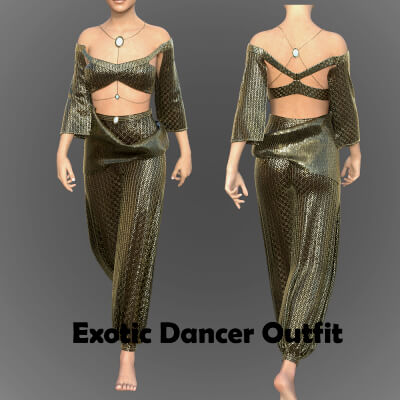 Exotic Dancer Outfit for Genesis 8 Female