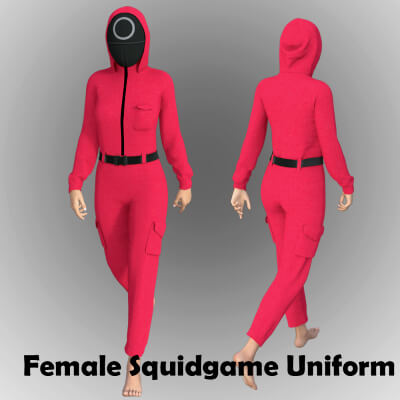 Female Squidgame Uniform for Genesis 8 Female