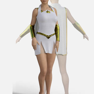 First Starlight Dress With Cape for Genesis 8 Female
