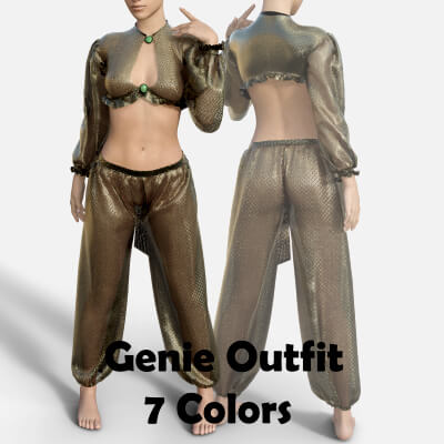 Genie Costume for Genesis 8 Female