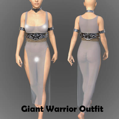 Giant Warrior Outfit for Genesis 8 Female