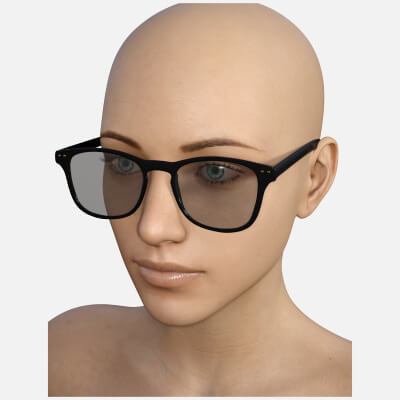 Glasses Modern Dark for Genesis 8 Female