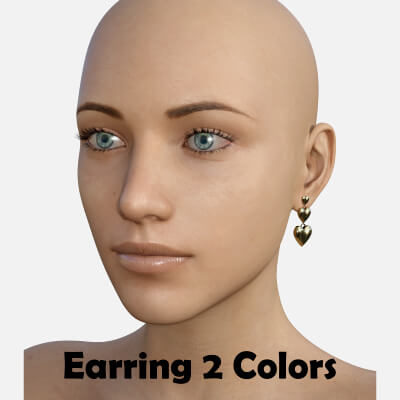 Heart Earring V4 for Genesis 8 Female