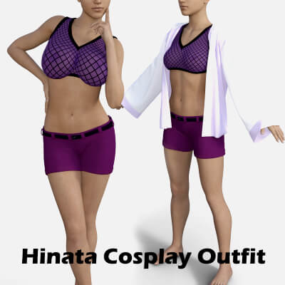 Hinata Cosplay Outfit for Genesis 8 Female