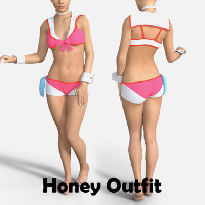 Honey Outfit With Naughty Variant for Genesis 8 Female