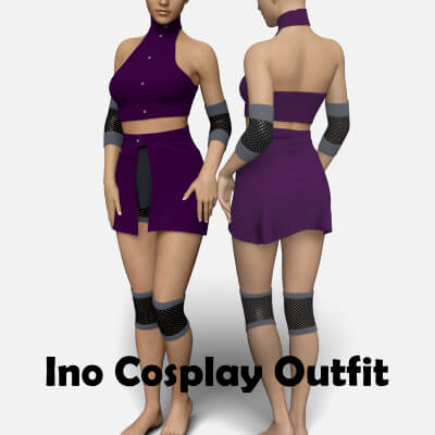 Ino Cosplay Outfit for Genesis 8 Female