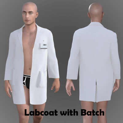 Labcoat with Badge for Genesis 8 Male