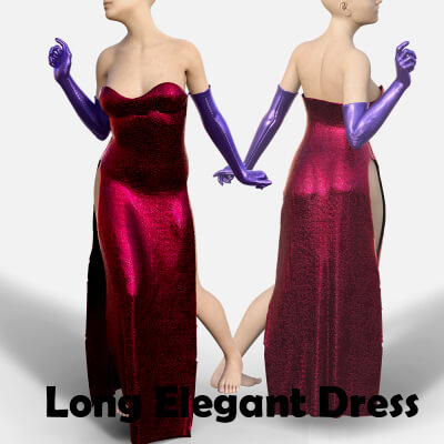 Long Elegant Dress for Genesis 8 Female