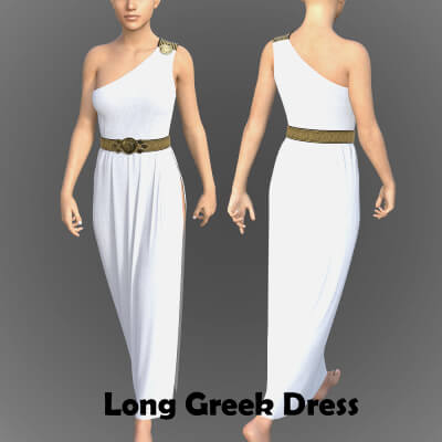 Long Greek Dress for Genesis 8 Female