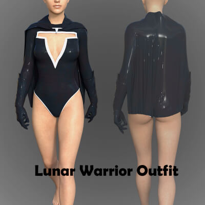 Lunar Warrior Outfit for Genesis 8 Female