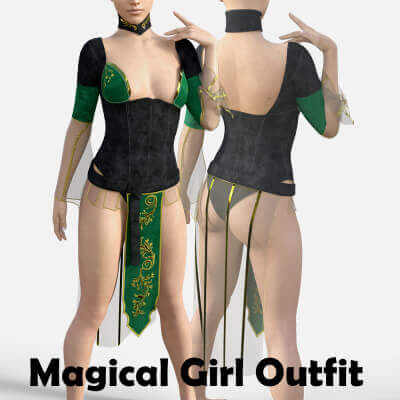 Magical Girl Outfit for Genesis 8 Female