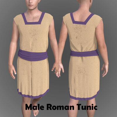 Male Roman Tunic for Genesis 8 Male