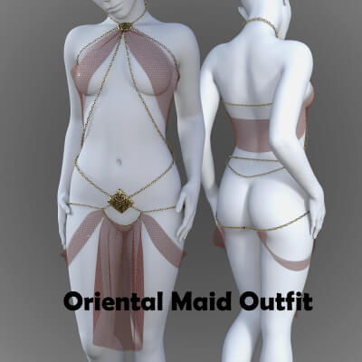 Oriental Maid Outfit for Genesis 9