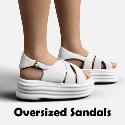 Oversized Sandals for Genesis 8 Female