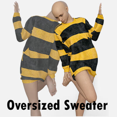 Oversized Sweater for Genesis 8 Female