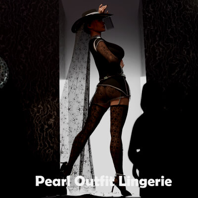 Pearl Outfit with Lingerie for Genesis 9 Female by RN95
