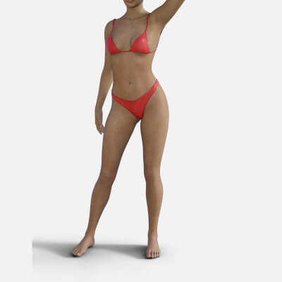 Red Bikini for Genesis 8 Female