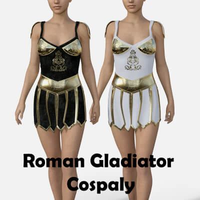 Roman Gladiator Cosplay Outfit for Genesis 8 Female