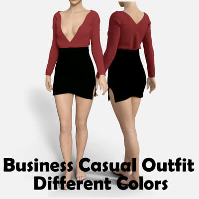 Sexy Casual Business Outfit for Genesis 8 Female
