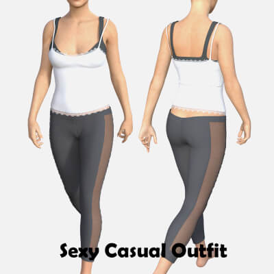 Sexy Casual Outfit for Genesis 8 Female