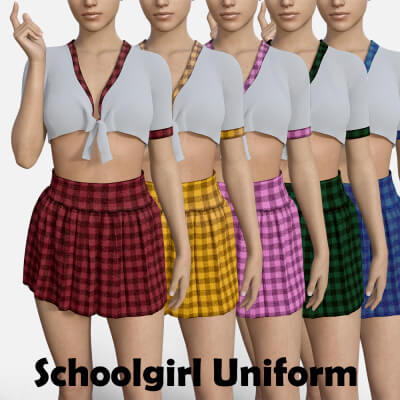 Schoolgirl Uniform With for Genesis 8 Female