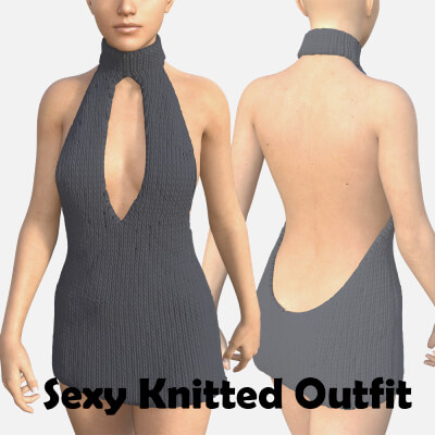 Sexy Knitted Outfit in 6 Colors for Genesis 8
