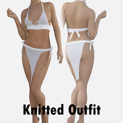 Sexy Knitten Outfit for Genesis 8 Female