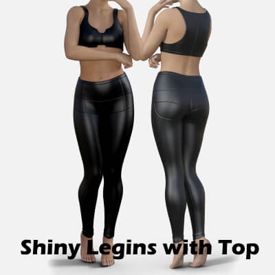 Shiny Leggins With Top for Genesis 8 Female
