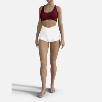 Short Sport Outfit in 2 Colors for Genesis 8 Female