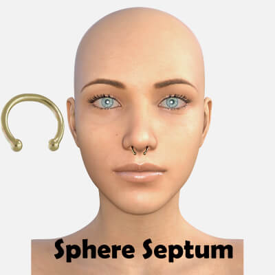 Sphere Septum for Genesis 8 Female