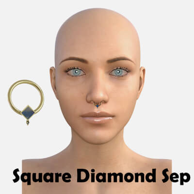 Square Diamond Septum for Genesis 8 Female