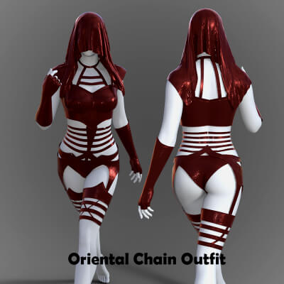 Stripes Latex Suit for Genesis 9