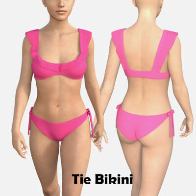 Tie Bikini for Genesis 8 Female