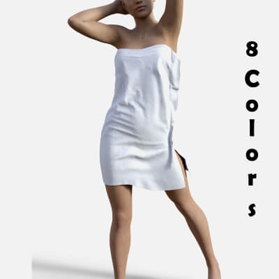 Towel Wrapped 6 Colors for Genesis 8 Female