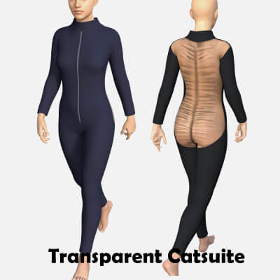 Transparent Catsuite for Genesis 8 Female