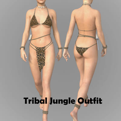Tribal Jungle Outfit for Genesis 8 Female